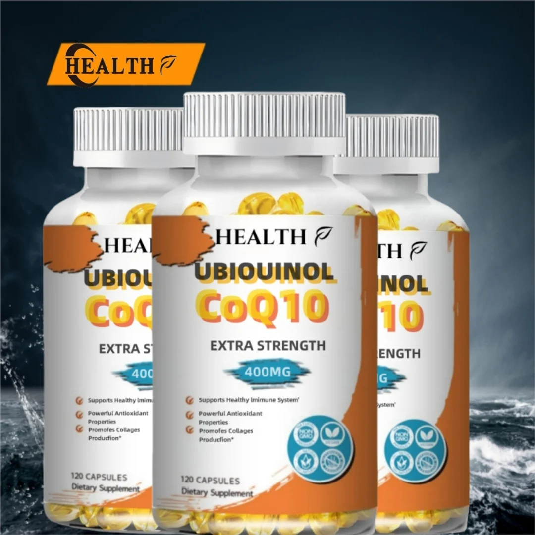 Organic Ultra High Absorption 400mg COQ10 Coenzyme Q10 Blood Vessels&Heart Health Blood Pressure Balance for Old People