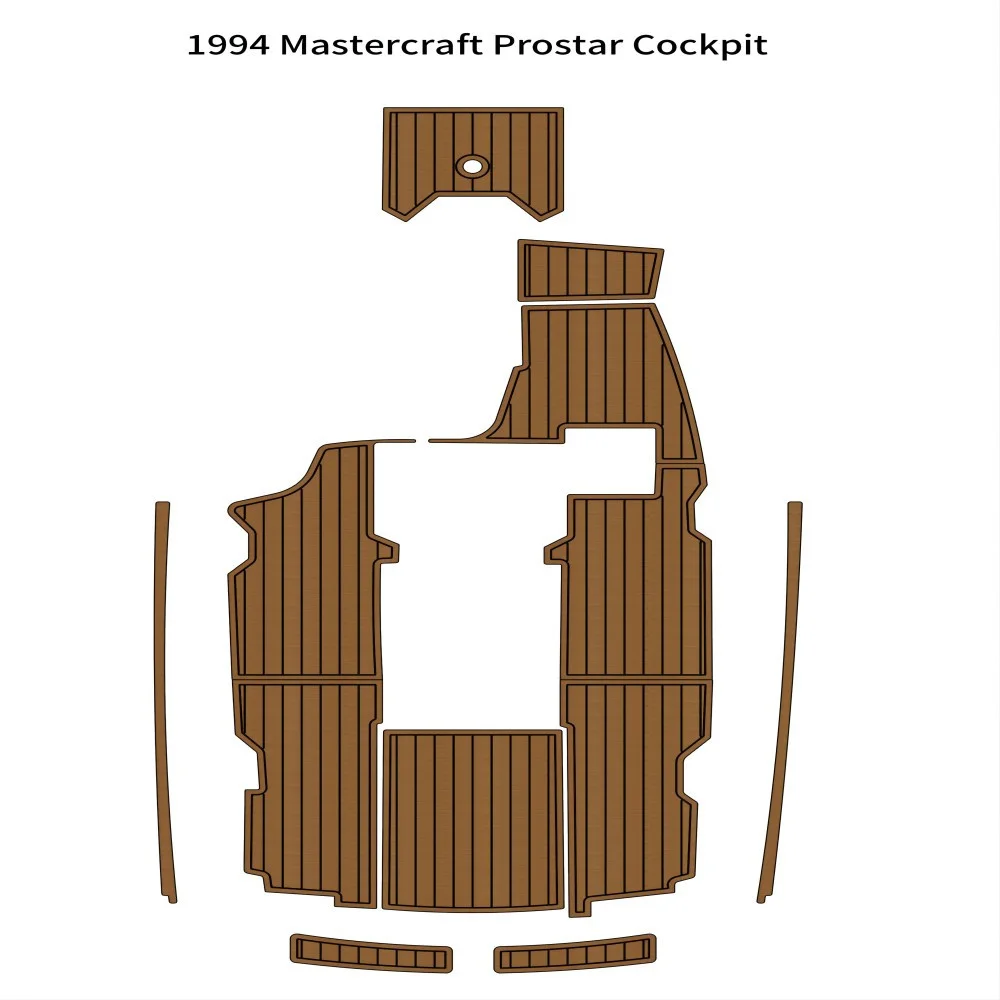 

1994 Mastercraft Prostar Cockpit Pad Boat EVA Foam Faux Teak Deck Floor Mat Backing Self Adhesive SeaDek Gatorstep Style