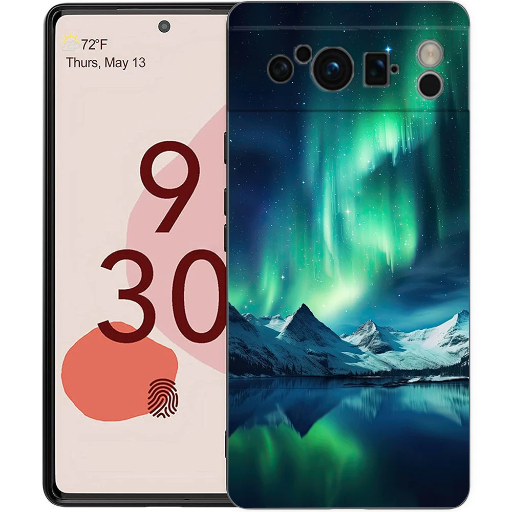 Stunning Northern Lights Soft Shockproof Black Phone Case - TPU Shell