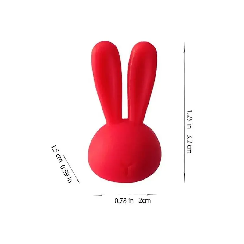 6pcs Drink Markers Rabbit Silicone Wine Charms Glass Marker Drink Cup Label for Bar Party Stem Glasses Tasting Events Decoration