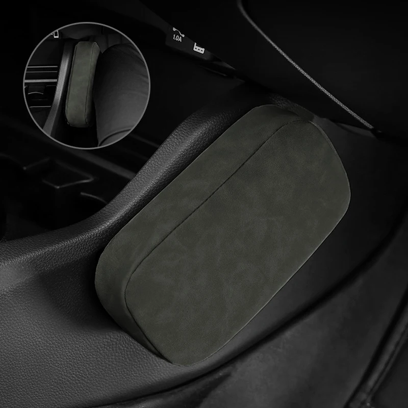 Komfortables Fahren Auto Knie Pad Auto Unterstützung Kissen Elastische Memory Foam Wildleder Bein Pad Tür Armlehne Ellenbogen Pads Auto Zubehör – Detail 6