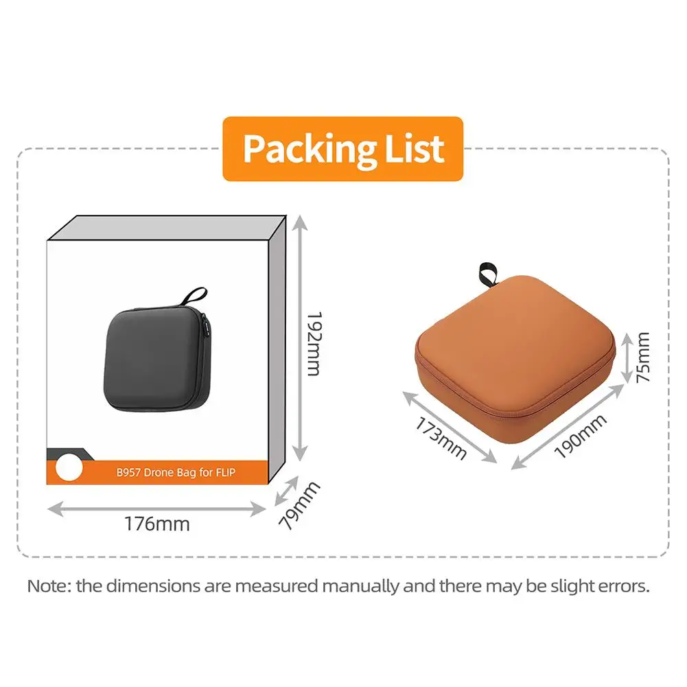 For DJI Flip Double Electric Single-machine Bag High Quality Leather +EVA Carrying Case Shockproof Cover Waterproof Handbag