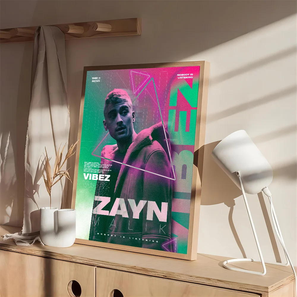 Singer Z-Zayn M-Malik Whitepaper Poster HD Quality Poster Wall Art Painting Study Room Wall Decor