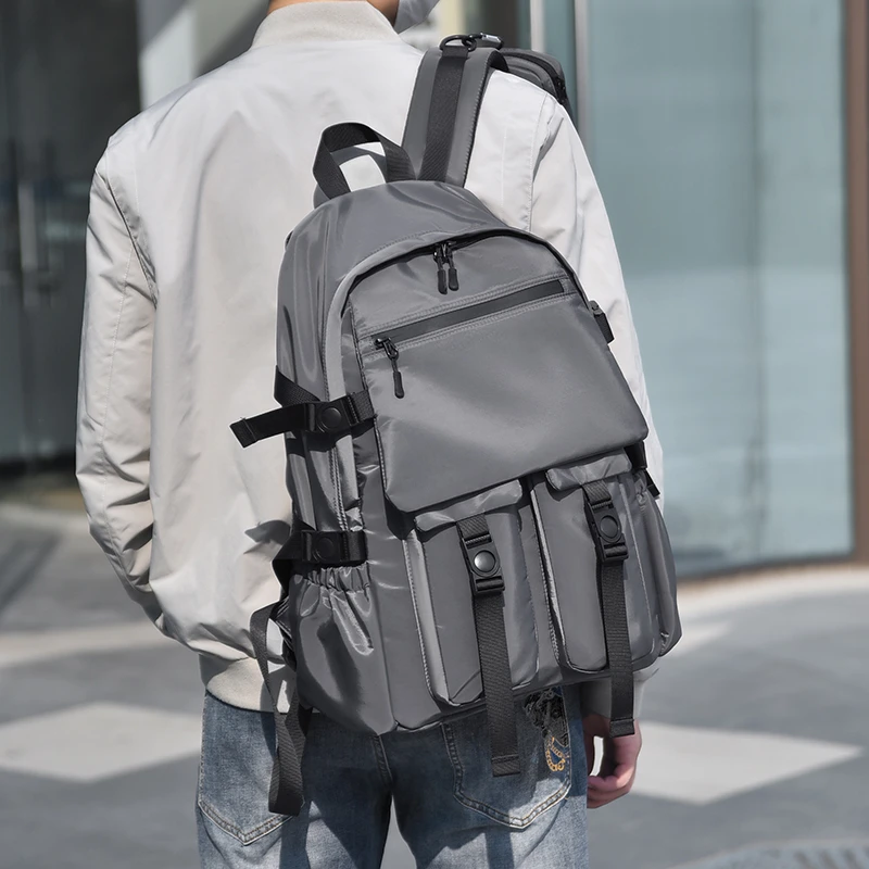 Toposhine Business Casual Men's Backpack Oxford Waterproof Outdoor Teens Sports Bag Simple Business Travel Package Leisure Bags