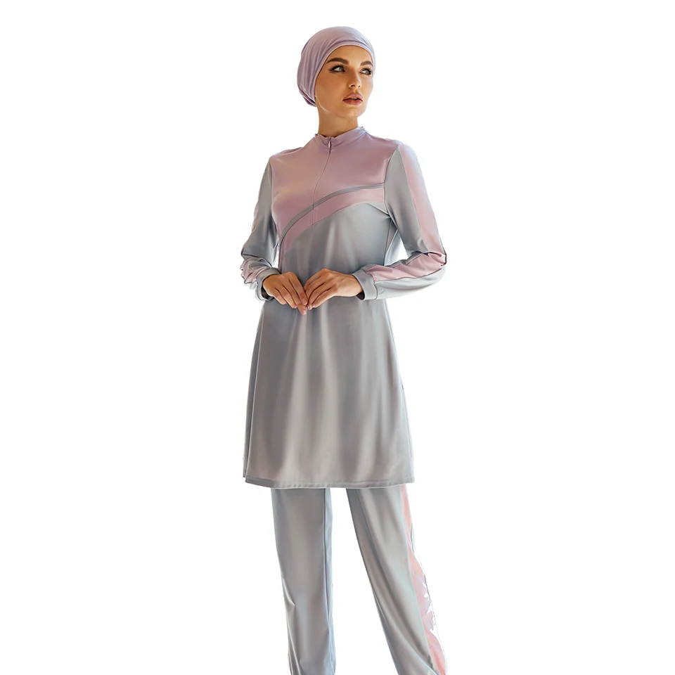 Burkini Muslim Swimwear 2023 Swimming Suit For Women Hijab Modest Swimsuit Islamic Clothing Sets Fashion Abaya Long Dress Plain