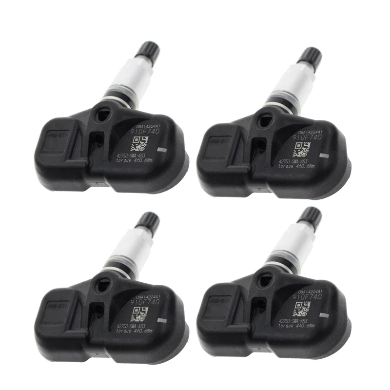 

4Pcs TPMS Tire Pressure Sensor For 2008-2012 Honda Accord CR-V Fit 42753-SWA-A53