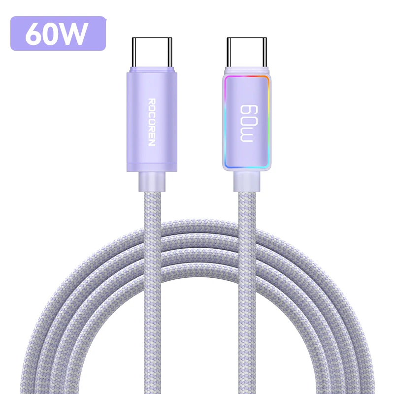 Rocoren 100W High-Speed USB-C to USB-C Charging Cable, 5A Power Delivery 3.1