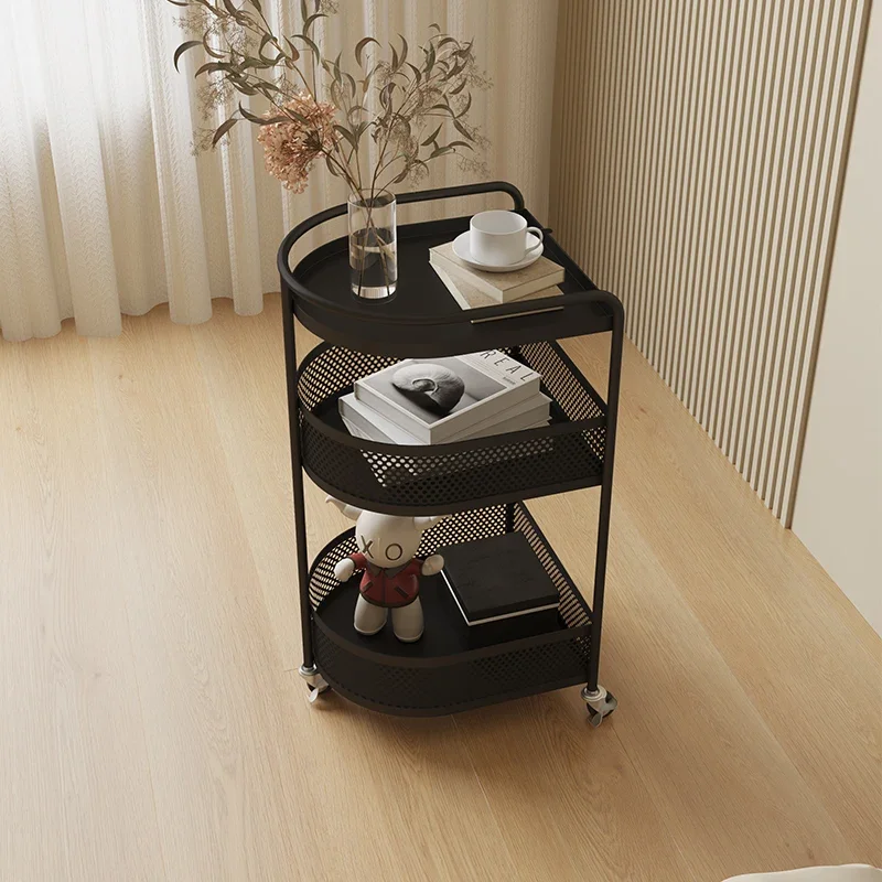 Mobile Trolley Storage Rack Living Room Home Book Snack Storage and Organization Multiple Layers Trolley Organizer Cart 트롤리 카트