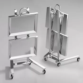 Carrello per Salone di Bellezza, Scaffali Mobili per lo Stoccaggio, Carrello per Barbiere, Carrello Dedicato per Salone di Parrucchiere, Carrello Pieghevole per Strumenti da Salone di Parrucchiere