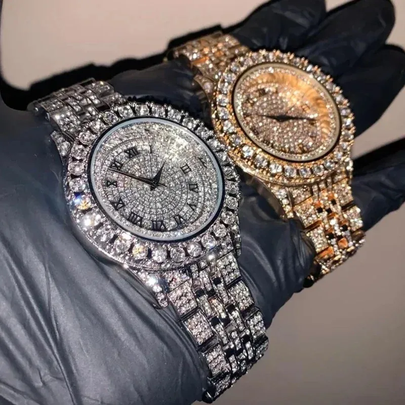 Women Watches Electronic Watch Luxury Shining Diamond Watch Women Brand Quartz Gold Bracelet Watches Ladies Zircon Crystal Top Elegant Wristwatch Clock Gifts
