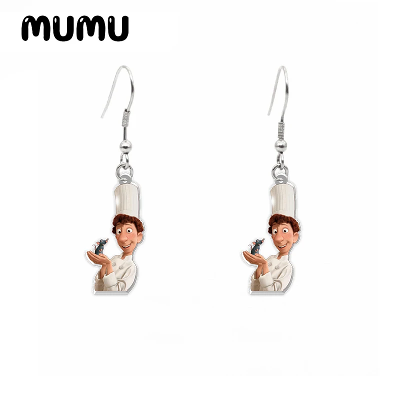 2024 New Ratatouille Dangle Earring Remy Emile Mouse Acrylic