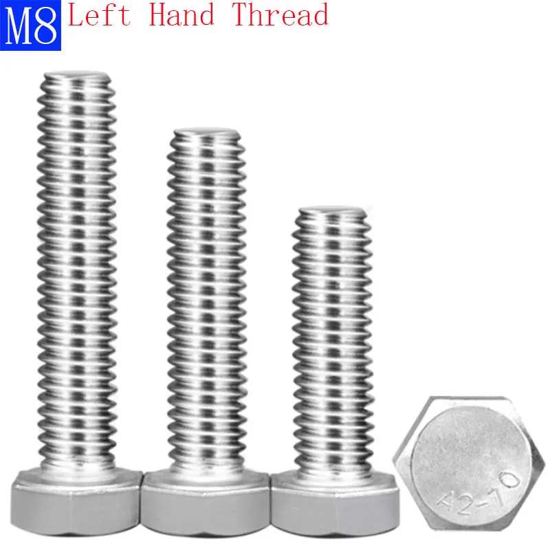 M8 - 1.25 Vi A Testa Esagonale Con Filettatura Sinistra Vi - Foto 6