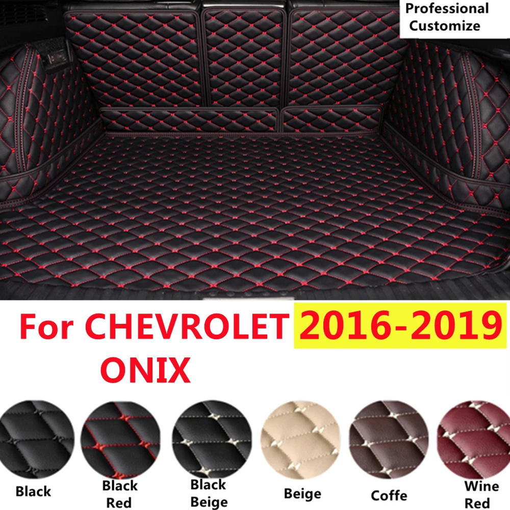 

SJ Custom Full Set Fit For CHEVROLET ONIX 2019 2018 2017 Auto Fittings Waterproof Car Trunk Mat Tail Boot Tray Liner Rear Cargo
