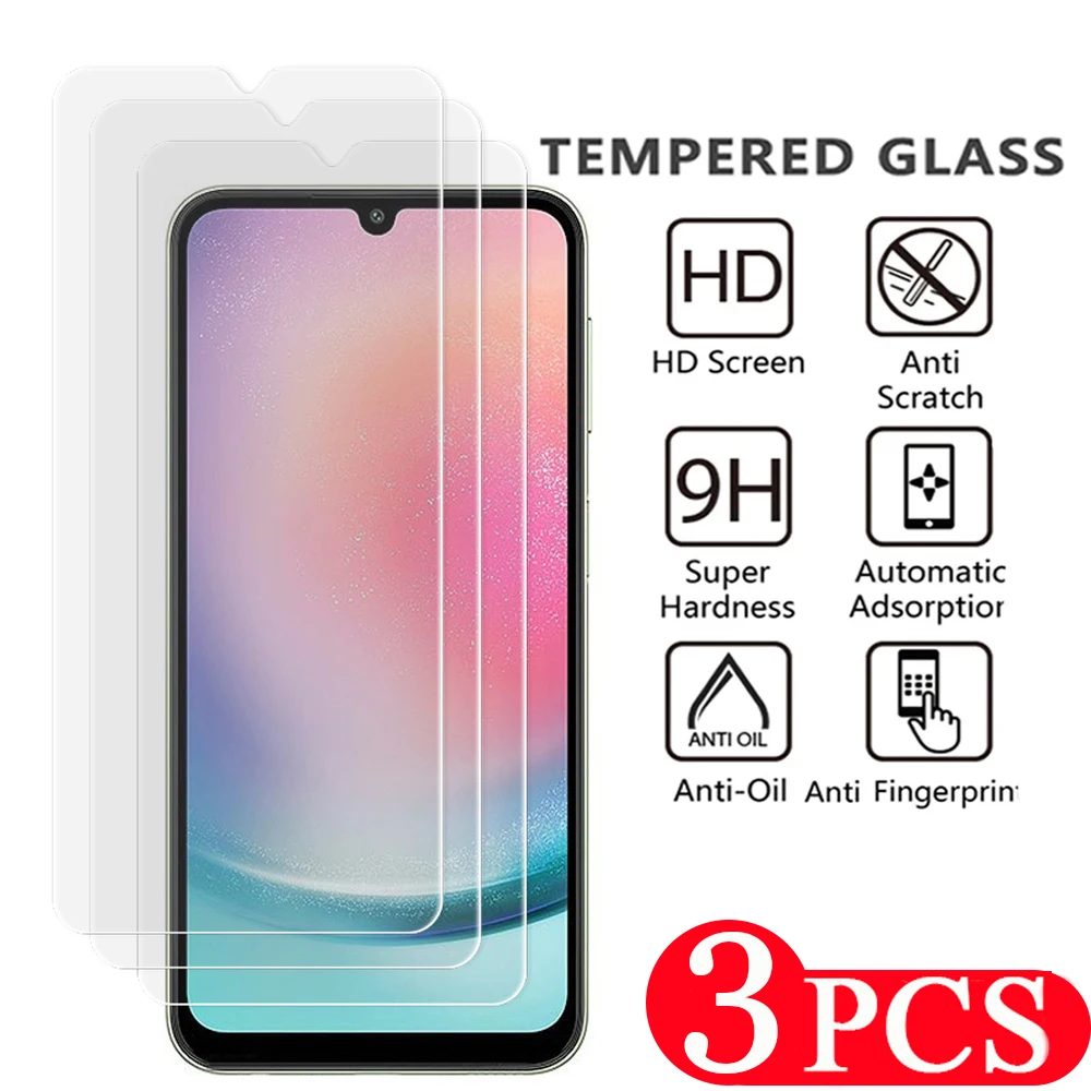 

Закаленное стекло для Samsung Galaxy A34, A24, A14, A04, A04E, A04S, A12, A13, A22, A23, A31, A32, A33, защитная пленка HD, 3 шт.
