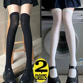1/2 paia dolce sopra il ginocchio calzini lunghi donne ragazze sexy nylon calzini al polpaccio calze autoreggenti legging JK Lolita collant cosplay