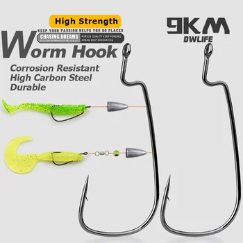 50Pcs Wide Gap Bass Fishing Hooks 1