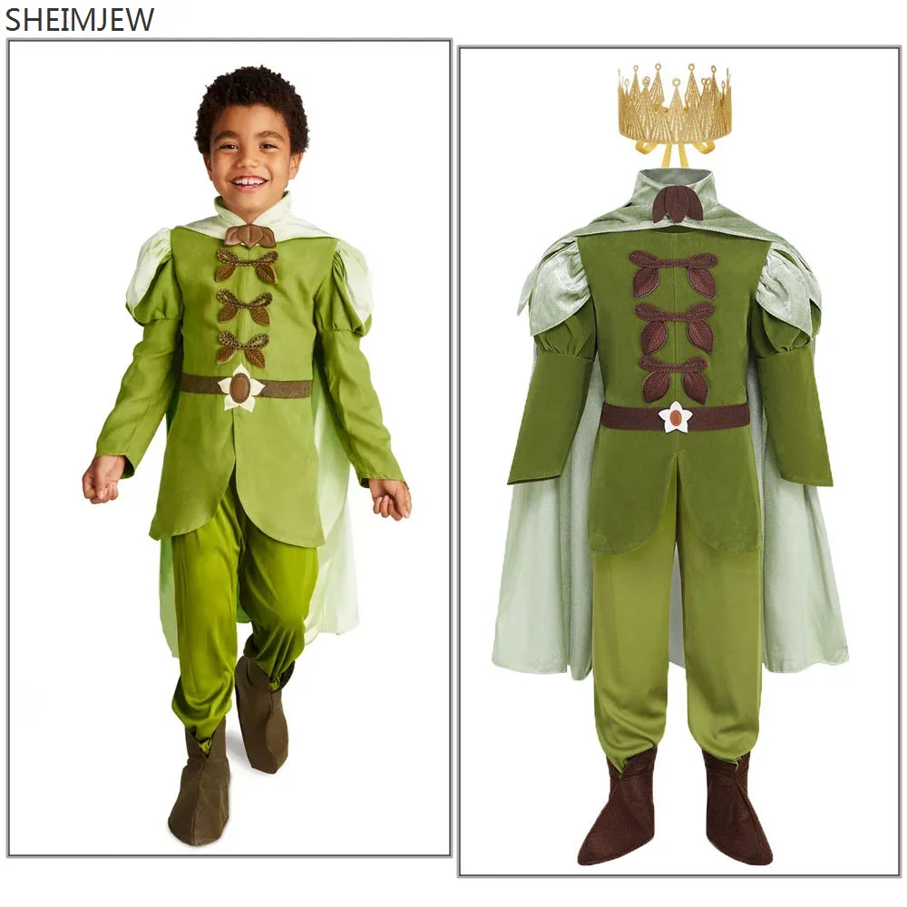 

Prince Outfit For Children Carnival Cosplay The Frog Prince Naveen Costumes Kids Fantasia Boys Birthday Party Cosplay Clothes