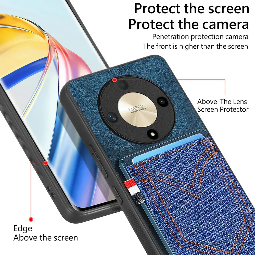 Magnetic Leather Card Case with 360° Lens Armor Protection