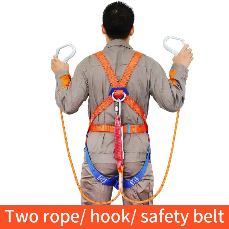 Double Large Hook Fall Protection Harness Full Body Safety Harness