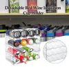 Foldable Wine Rack Stackable Holder Bottle Storage Refrigerator Organizer Cabinet Pantry Free-Standing Tumbler Can Beer Holder 1