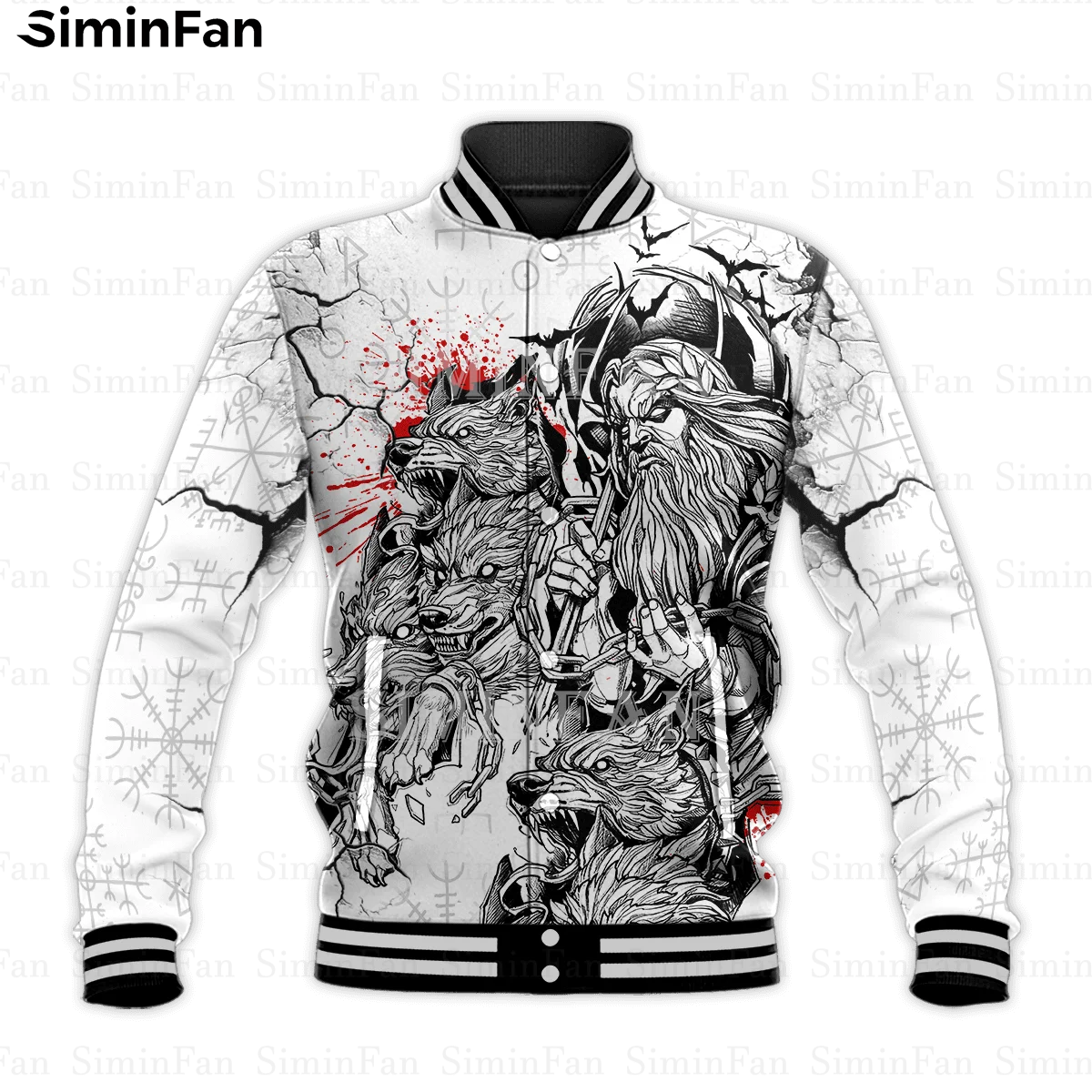 

Black Viking Tattoo 3D Printed Mens Baseball Jacket Male Coat Outwear Unisex Sweatshirt Pullover Hoodie Women Fashion Streetwear