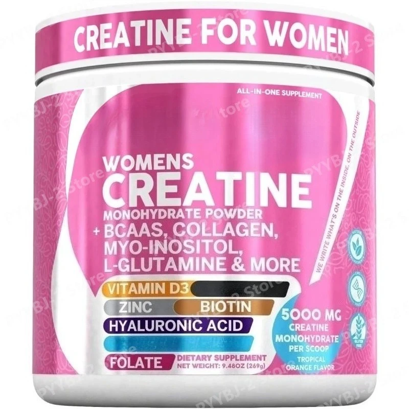Female Creatine Powder Creatine Monohydrate Powder with BCAA & Amino Acids, Daily Health and Nutrition Dietary Supplement