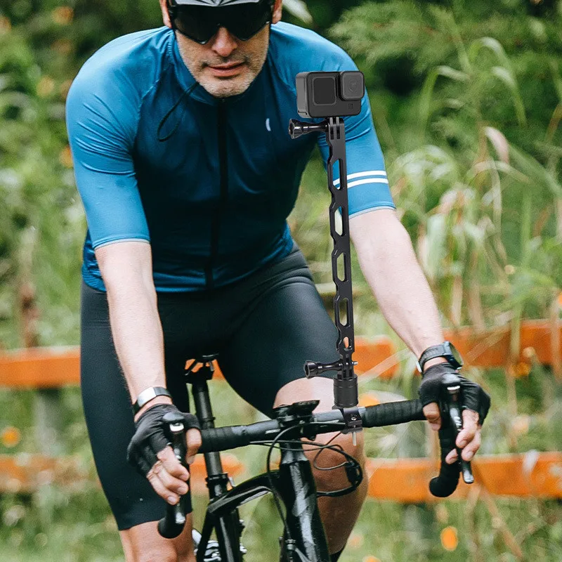 고프로 액세서리용 CNC 합금 익스텐션 폴 알루미늄 마운트 헬멧 암 셀카봉, GoPro13 12 Insta360 DJI 액션 카메라용