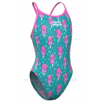 mad wave Sexy Sports Swimsuit Sexy Back One-piece Swimsuit Racerback Functional Training Swimsuit Bodysuit Water Team Swimming 1