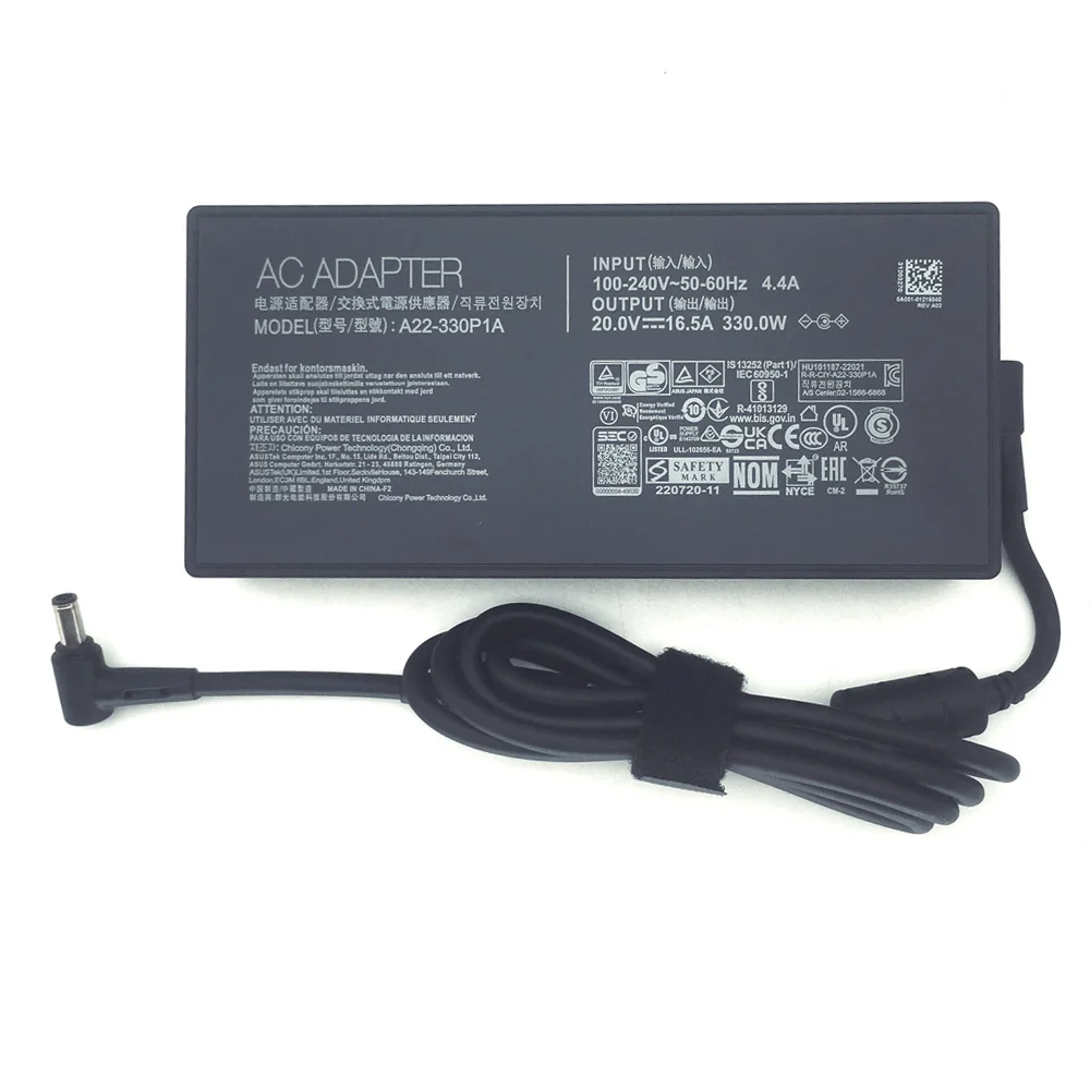 Asus Zephyrus Duo 16 15 M16 S17 GX650 GU604 노트북 충전기 케이블 20V 16.5A 용 기존 330w 전원 공급 장치 어댑터