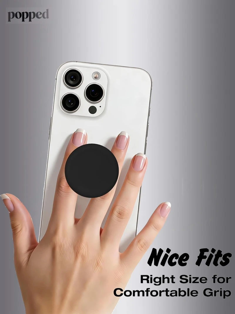 Popped Socket Phone Grip mit ausziehbarem Ständer, selbstklebender Griff – Black Series – Detail 8