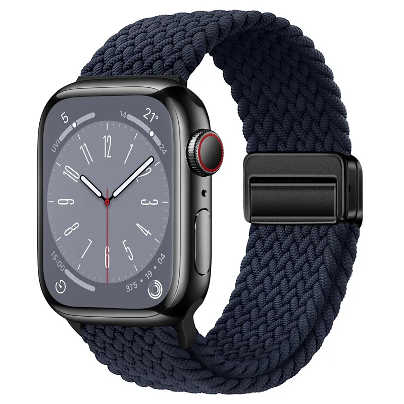 Nylon Braided Loop Strap with Magnetic Buckle - Adjustable Wristband