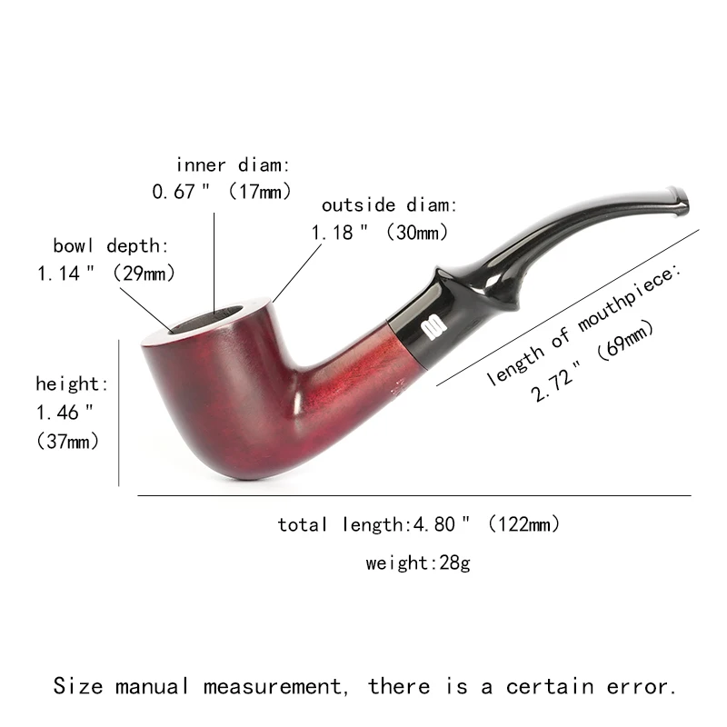Dr. Watson - TabaksPijp, klassieke Cherrywood-vorm, Handgemaakt van