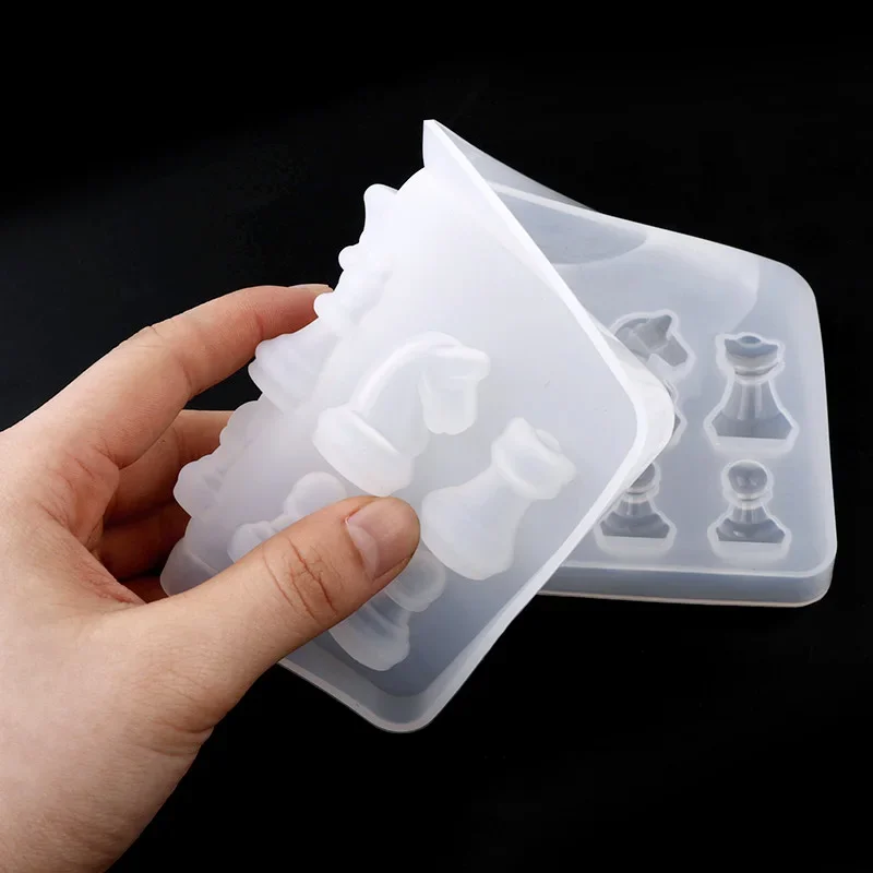 Silicone Mold For Resin International Chess Shape Silicone uv Resin DIY Clay Epoxy Pendant Molds For Jewelry silicone mold