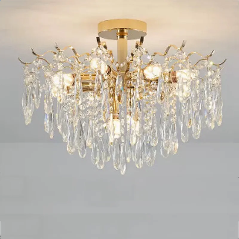 Crystal LED Ceiling Chandelier Lights Living Room Decor Bedroom Ceiling Lamp Hanging Light Fixture Home Decor