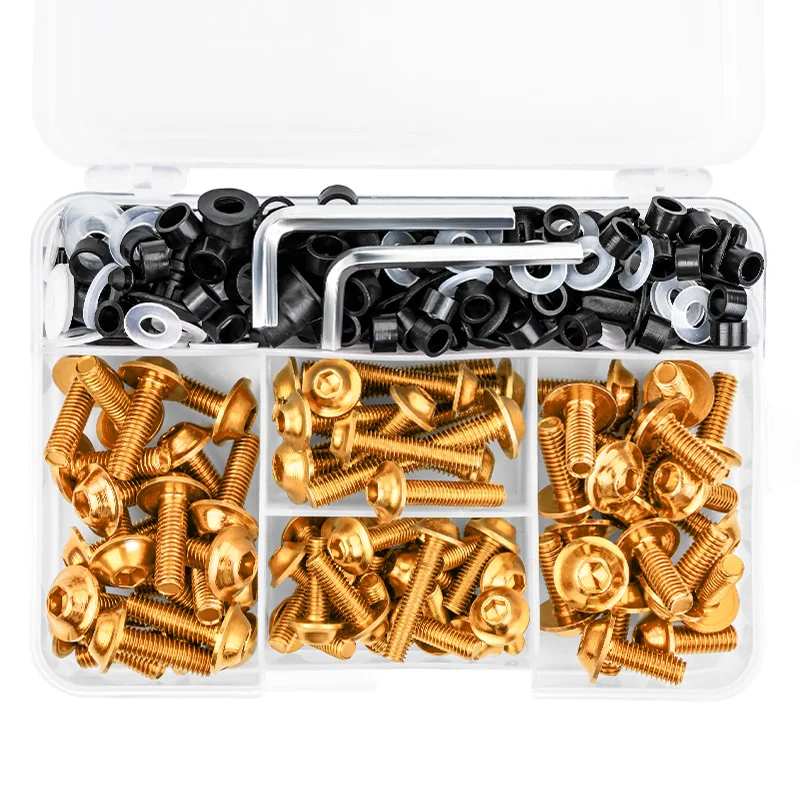 195PCS Motorcycle Fairing Bolts Kit for Kawasaki motorcycle fairing bolts kit