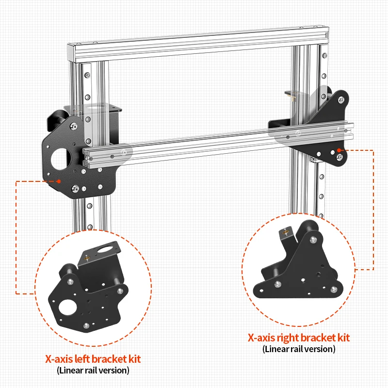 DIY 3D 프린터 듀얼 Z축 X 축 선형 레일 업그레이드 키트, Creality Ender 3/Ender 3 Pro/Ender 3 V2 3D 프린터 부품