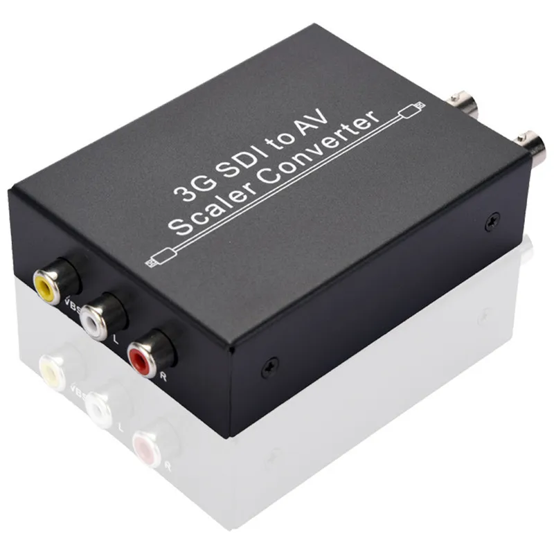 

1080p 3G SDI to AV SDI Scaler Converter 3G/HD/SD SDI to R/L RCA CVBS Adapter Converter