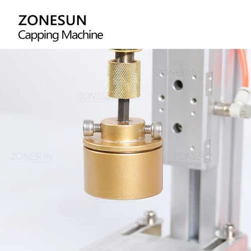 ZONESUN 공압 원형 병 마개 기계, 스크류 상단 뚜껑, 물 주스, 통통한 고릴라 도구, 소형 생산 ZS-XGPZ1 3