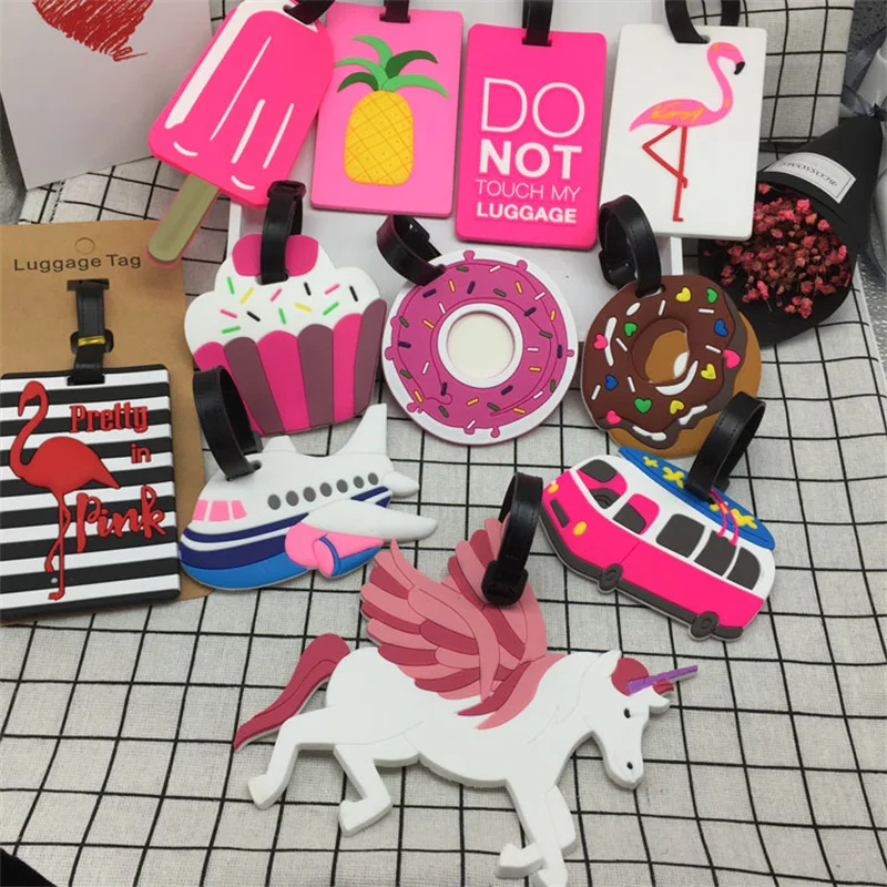 Travel Accessories Creative Luggage Tag Animal Cartoon PVC Silica Gel Suitcase ID Addres Holder Baggage Boarding Portable Label 2