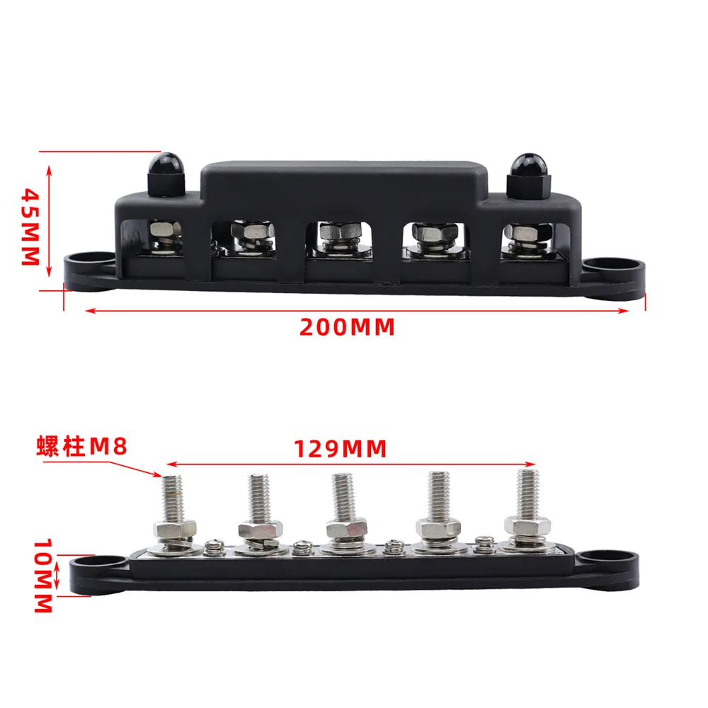 

Busbar Rv Boat Sink M8 High Current Terminals Terminal Block 300A5 Studs Sink