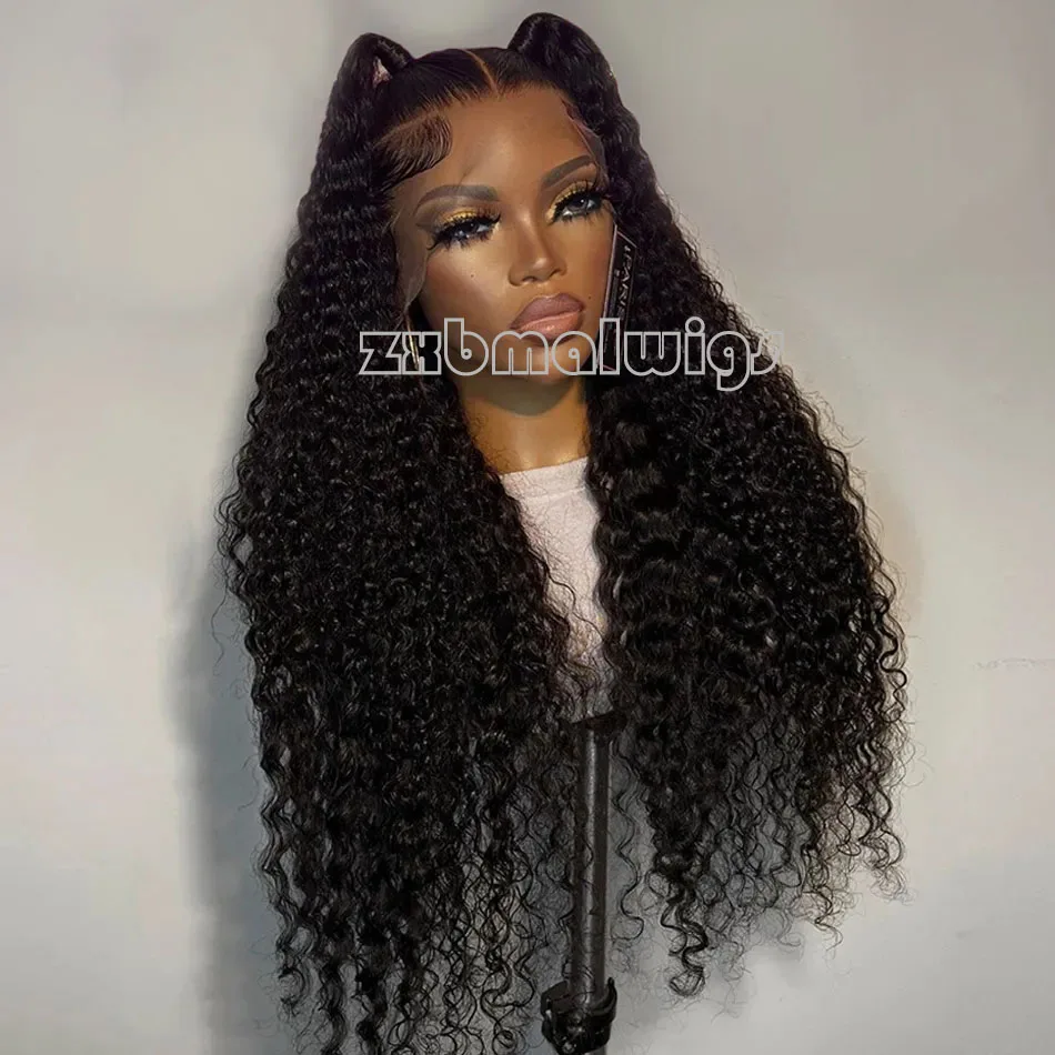 

Kinky Curly Preplucked 26 Inches Long 180%Density Glueless Blonde Lace Front Wig With BabyHair Heat Temperature Daily Cosplay