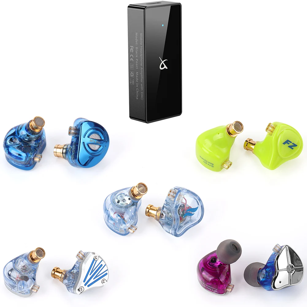 TRN shell BlackPerl　有線イヤホン DAC 美品　セット TRN Black Pearl DAC Hi-Fi DAC/アンプチップ イヤホンアンプ