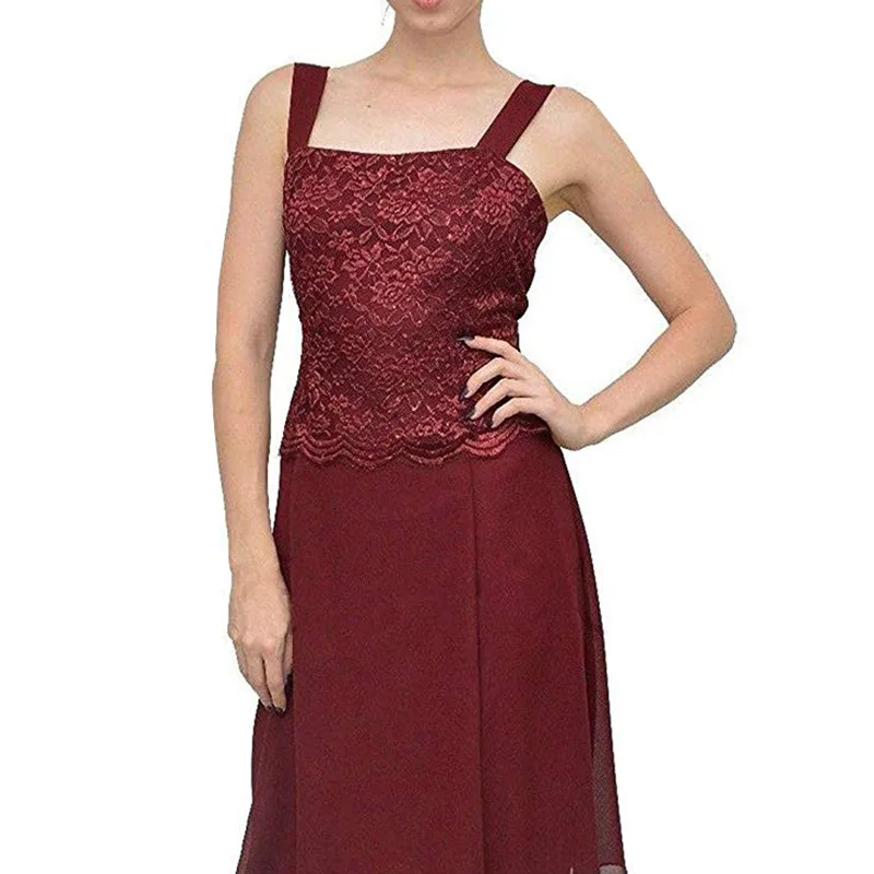 Mother of The Bride Dress Womens Lace Formal Gowns with Jacket Lace Chiffon Mother Bridal Party gown Vestidos - 5