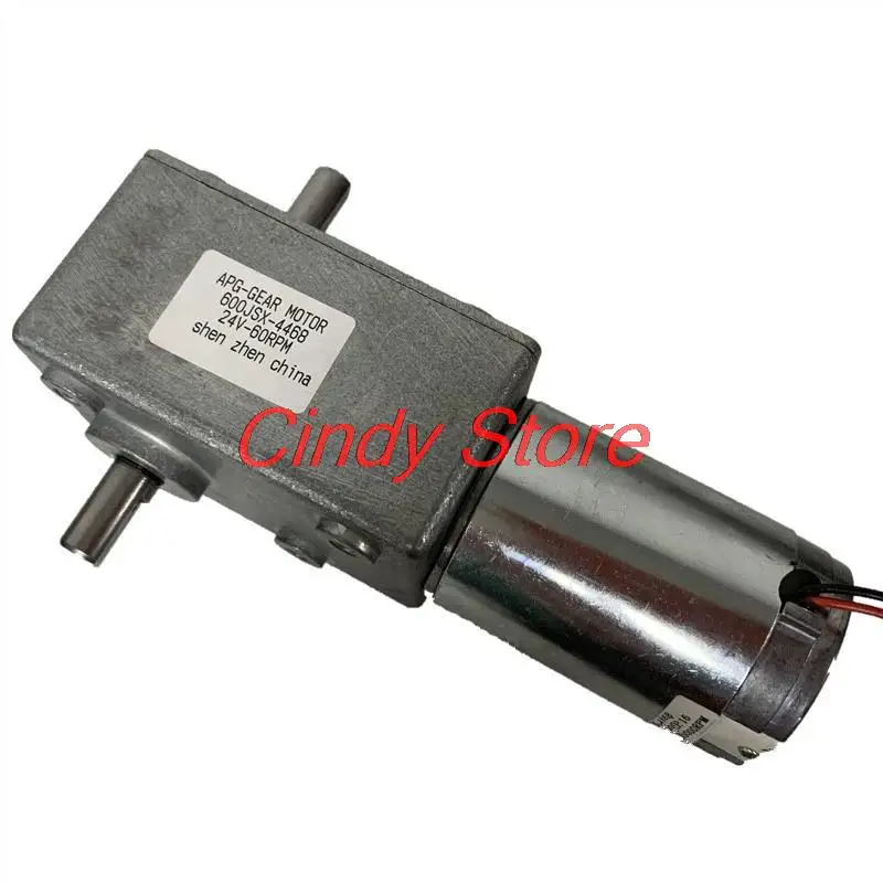 Engrenagem Quadrada do Turbo-sem-fim 600jsx4468 Reduz a Velocidade do Torque Alto do Motor 12v 24v da Caixa 10 15 30 60 100rpm Eixo Dobro a