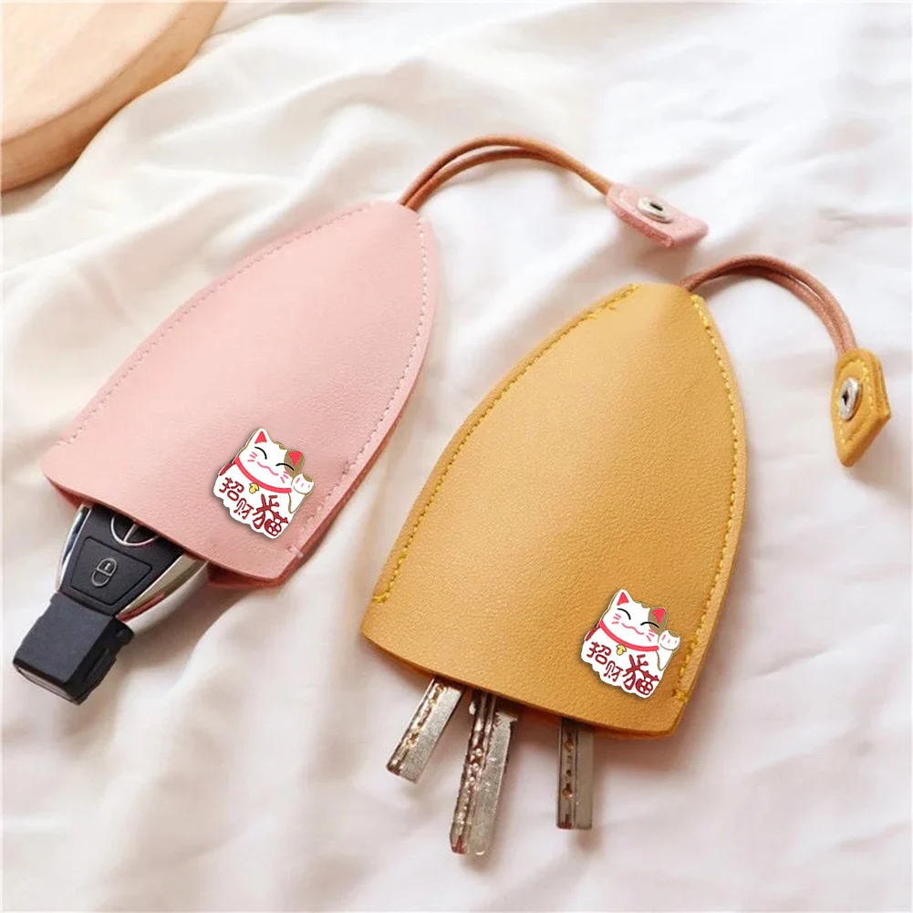 Cute PU Pull Out Key Holder For Keys Creative Key Case Leather Keychain Leather Bag For Keys Car Box Pouch For Key Case Bag Accessories Key Holder Key Organizer Key Purse