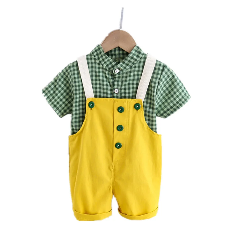 Summer Clothes Suit Children Fashion Girls Cartoon T-Shirt +Cotton Suspenders 2Pcs/set Toddler Casual Clothing Kids Tracksuits