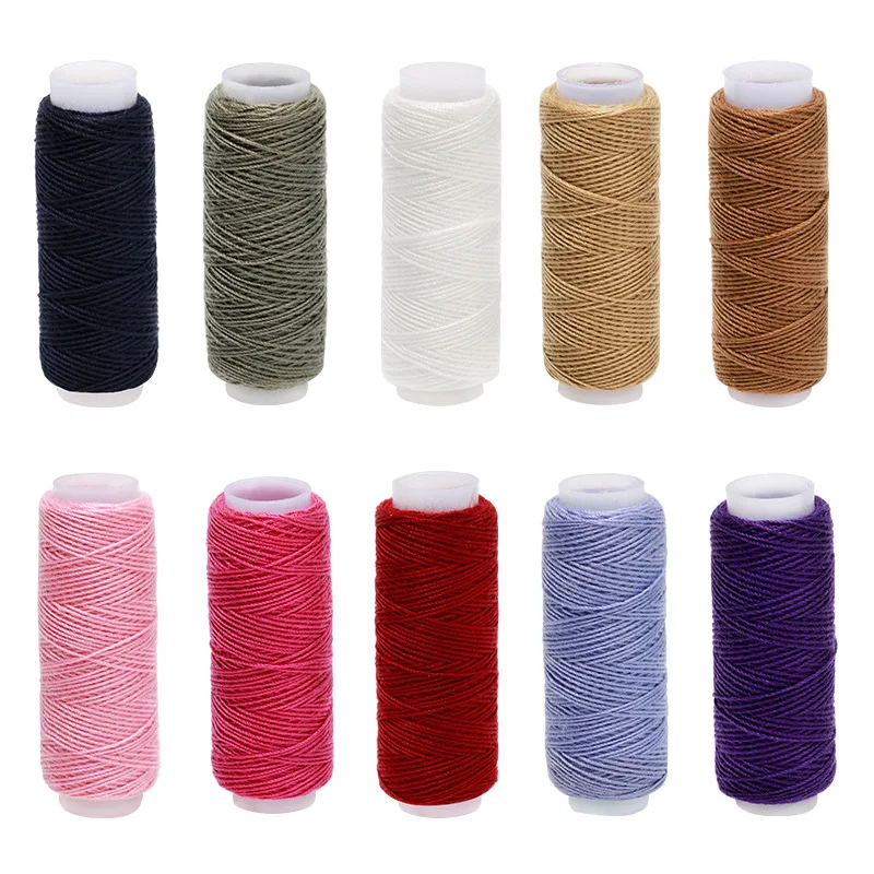 10Pcs 20S/3 데님 바느질 스레드 롤 두꺼운 청바지 캔버스 가방 바느질을위한 혼합 색상 스레드 100% 폴리 에스터 소파 바느질 용품