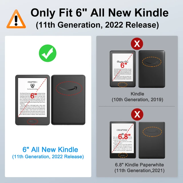 MoKo-funda para Kindle de 6 pulgadas, carcasa ligera con encendido/apagado  automático para Kindle 2022 11, 11ª generación, 2022 - AliExpress