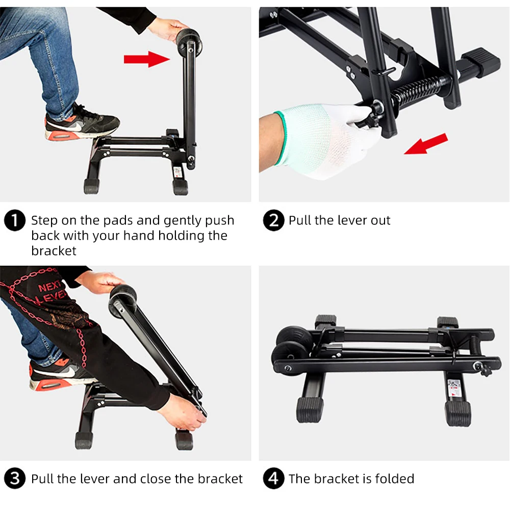 THINKRIDER Bicycle Stand Racks Storage Indoor Floor Bike Parking Stand, Road MTB Cycling Support Holder Rack Bike Accessories - Image 6