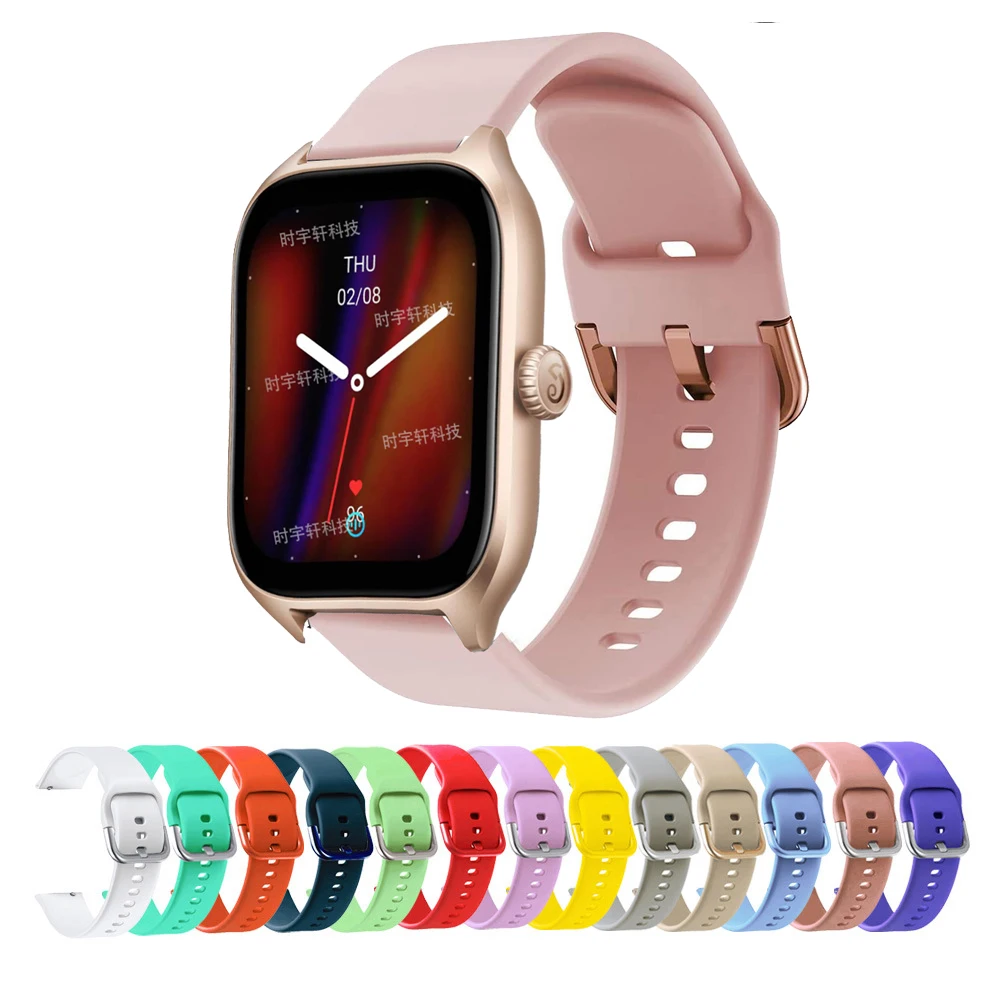 실리콘 스마트 워치 팔찌, Amazfit GTS4 GTS2 스트랩 미니 시계 밴드, Amazfit GTS 4 3 2 2E, Amazfit Bip 3 S U Pro 밴드, 20mm